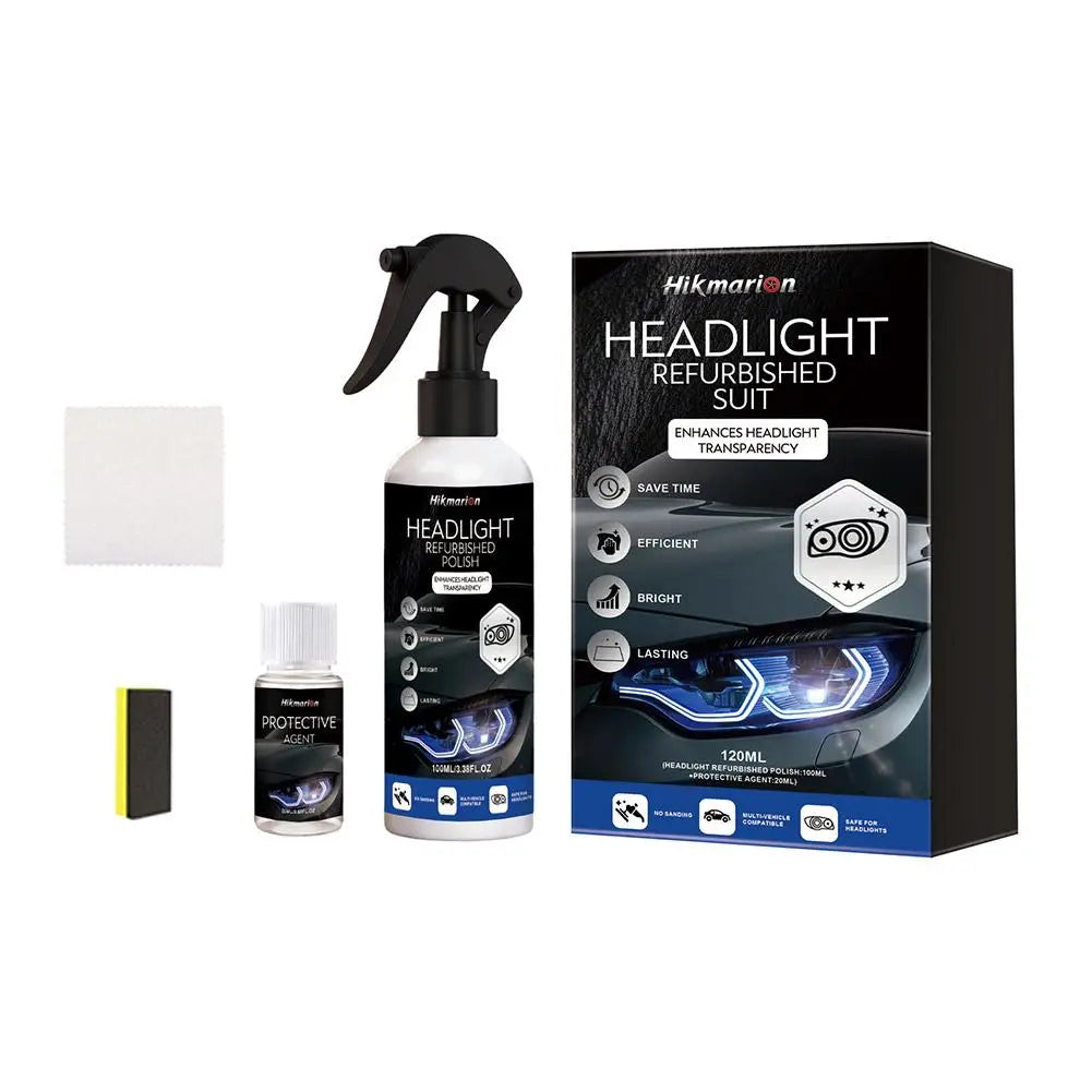 Car Headlight Restoration Polishing Kits Headlamp Scratch Remover Repair Cleaning Paste Remove Oxidation Headlight Polish Liqui