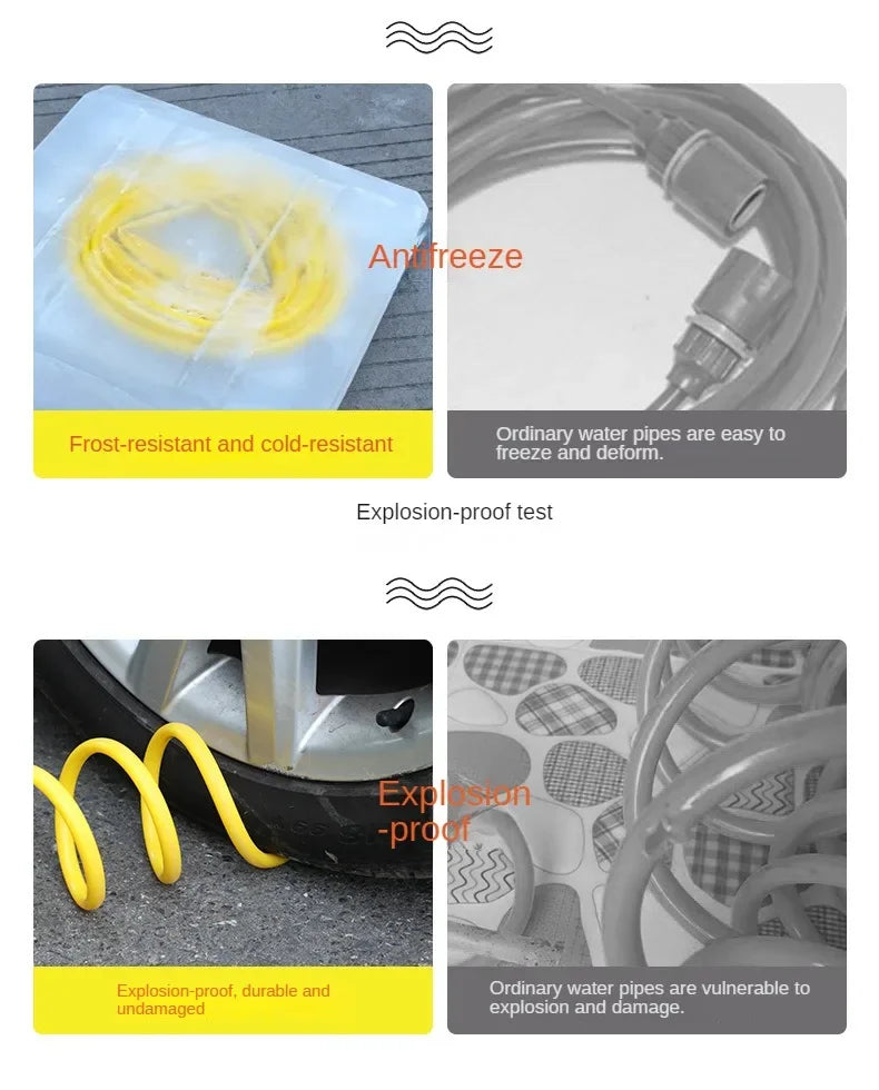 10-20 Meter Telescopic Water Pipe with High-pressure Nozzle Car Washing Tool Set Extension Hose Water Hose for Pressure Cleaner