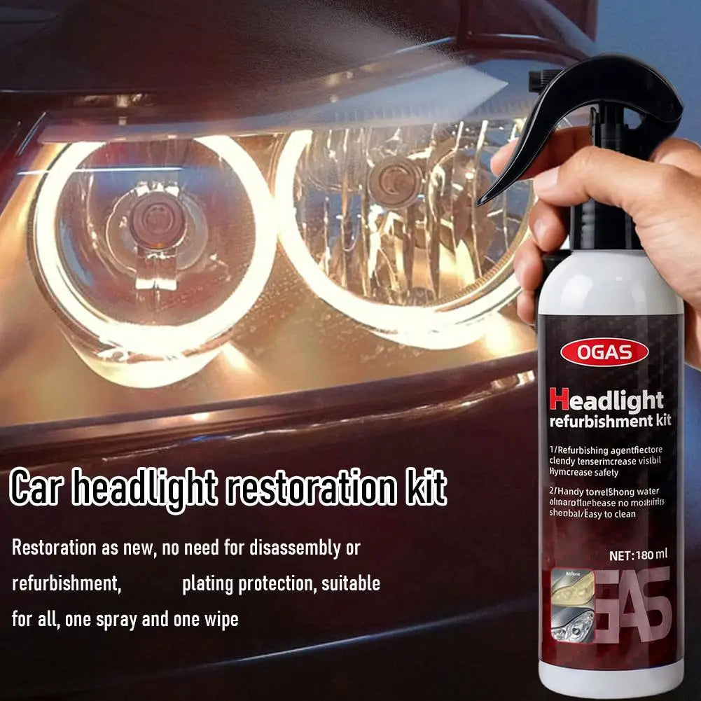 Car Headlight Restoration Polishing Kits Headlamp Scratch Remover Repair Cleaning Paste Remove Oxidation Headlight Polish Liqui