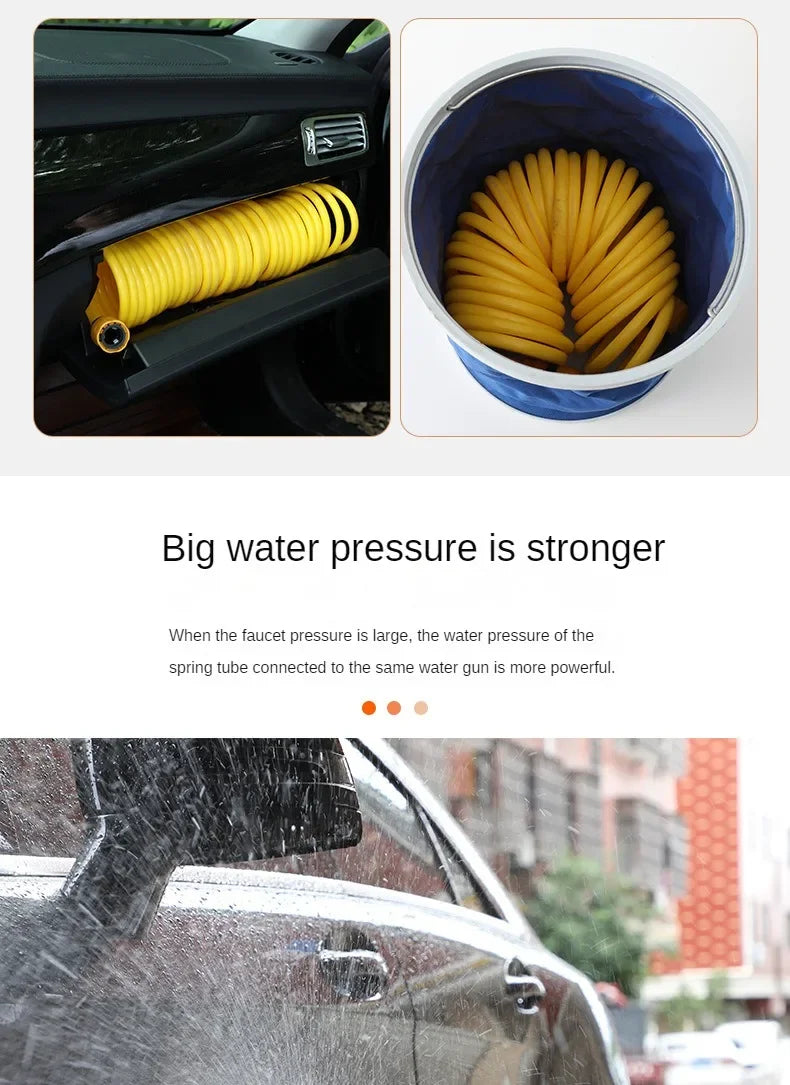 10-20 Meter Telescopic Water Pipe with High-pressure Nozzle Car Washing Tool Set Extension Hose Water Hose for Pressure Cleaner