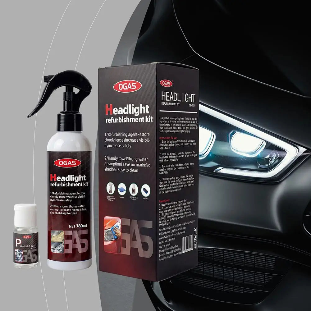 Car Headlight Restoration Polishing Kits Headlamp Scratch Remover Repair Cleaning Paste Remove Oxidation Headlight Polish Liqui