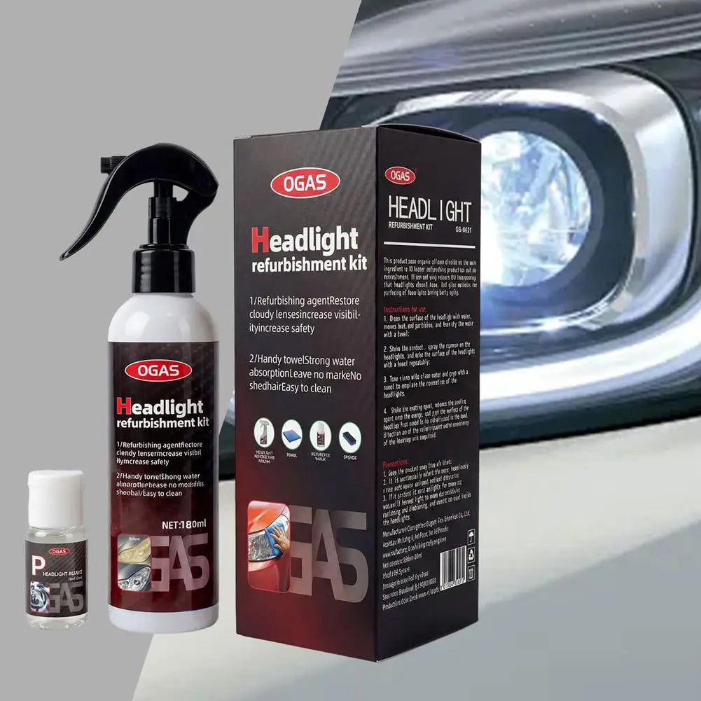 Car Headlight Restoration Polishing Kits Headlamp Scratch Remover Repair Cleaning Paste Remove Oxidation Headlight Polish Liqui