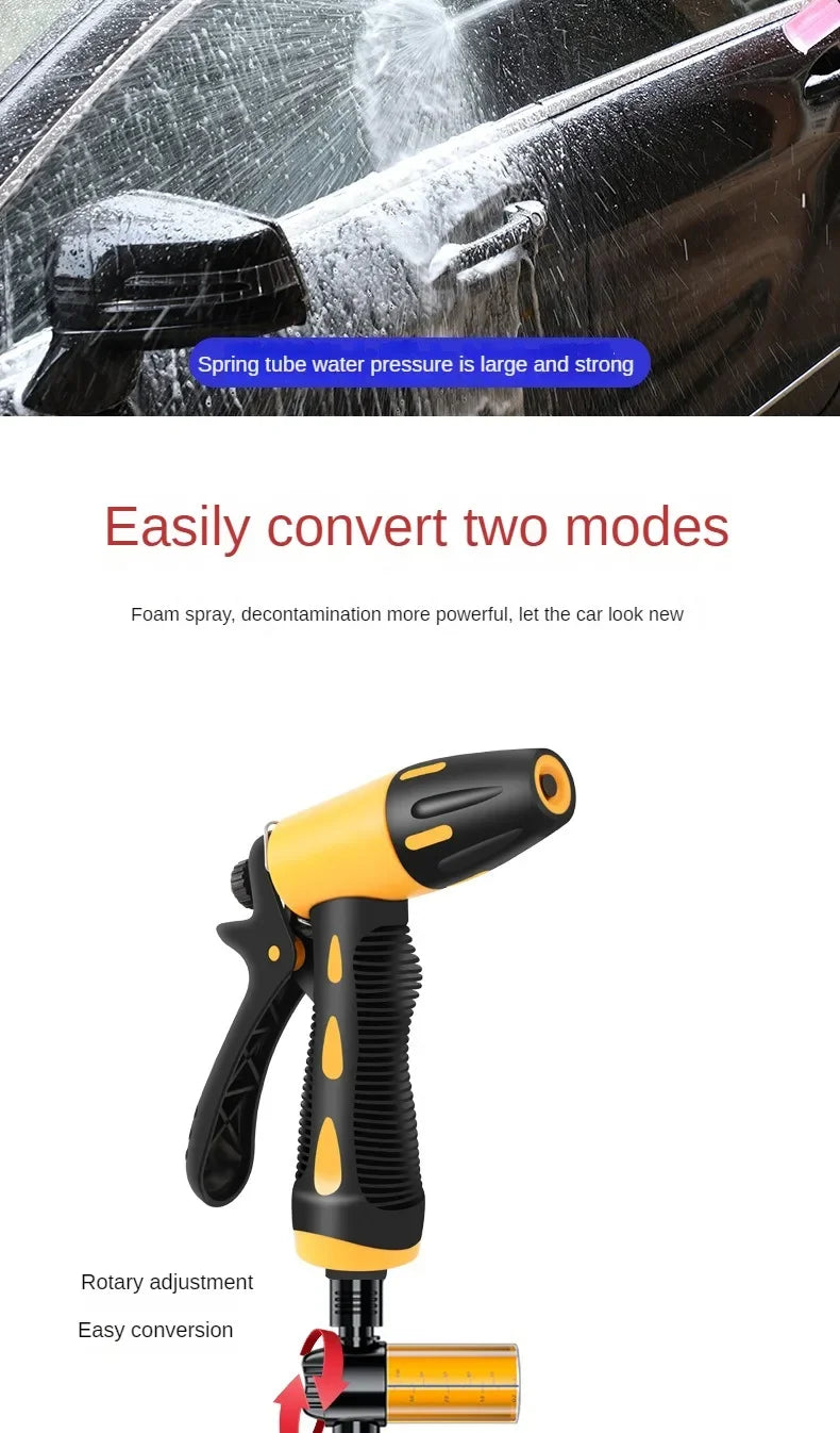 10-20 Meter Telescopic Water Pipe with High-pressure Nozzle Car Washing Tool Set Extension Hose Water Hose for Pressure Cleaner