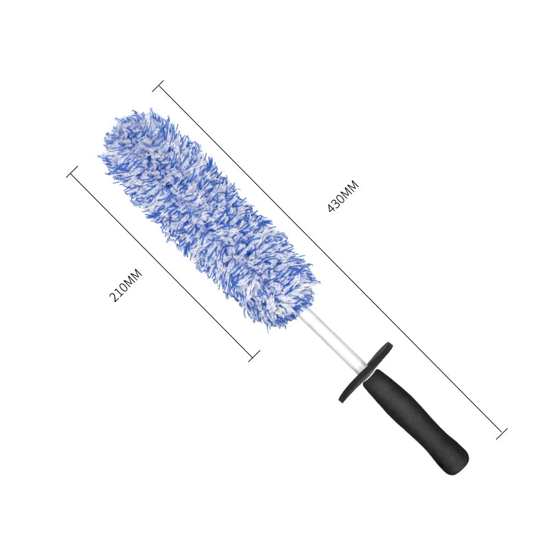 SEAMETAL Microfiber Car Wash Brush Cleaning Gloves Plastic Handle Wheel Brush Double-Side Absorbent Clean Glove Car Washing Tool