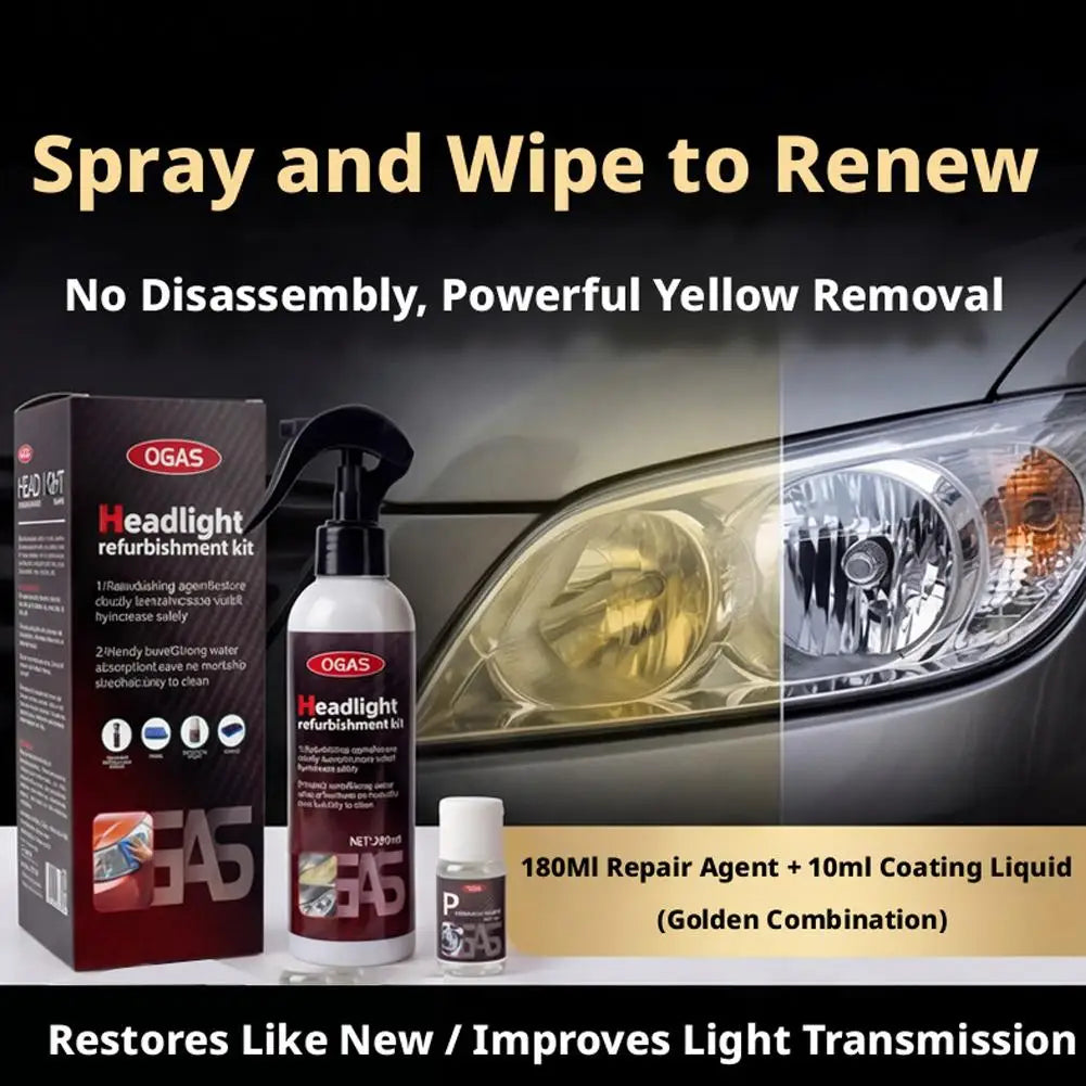 Car Headlight Restoration Polishing Kits Headlamp Scratch Remover Repair Cleaning Paste Remove Oxidation Headlight Polish Liqui