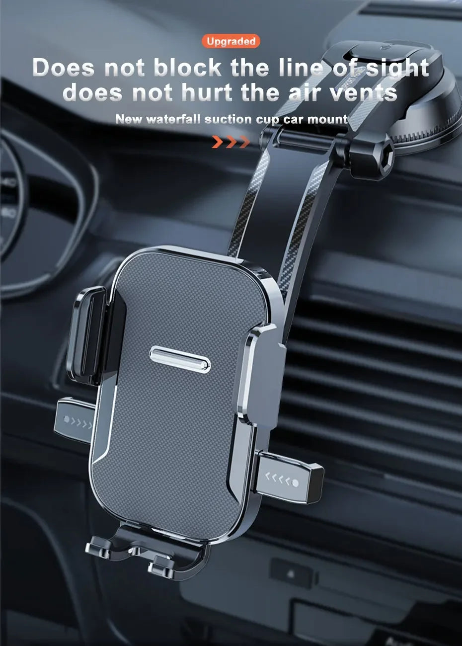 Soporte para teléfono móvil SEAMETAL con ventosa para coche, soporte para smartphone y celular en el coche.