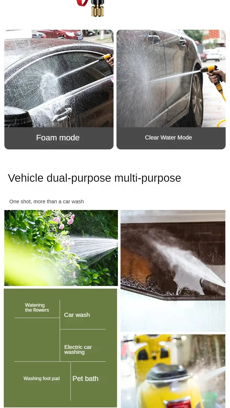10-20 Meter Telescopic Water Pipe with High-pressure Nozzle Car Washing Tool Set Extension Hose Water Hose for Pressure Cleaner