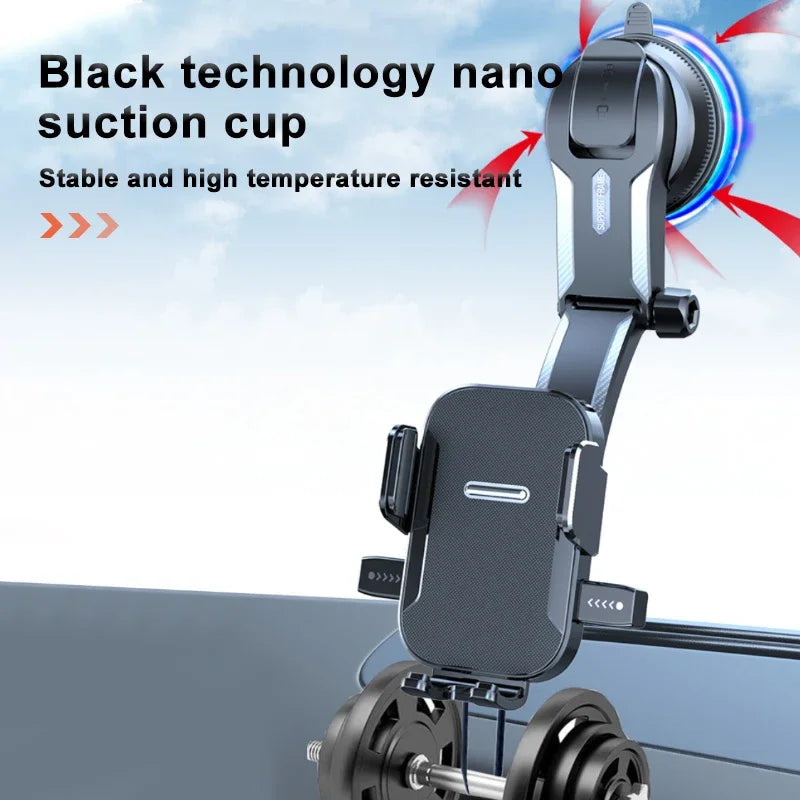 Soporte para teléfono móvil SEAMETAL con ventosa para coche, soporte para smartphone y celular en el coche.