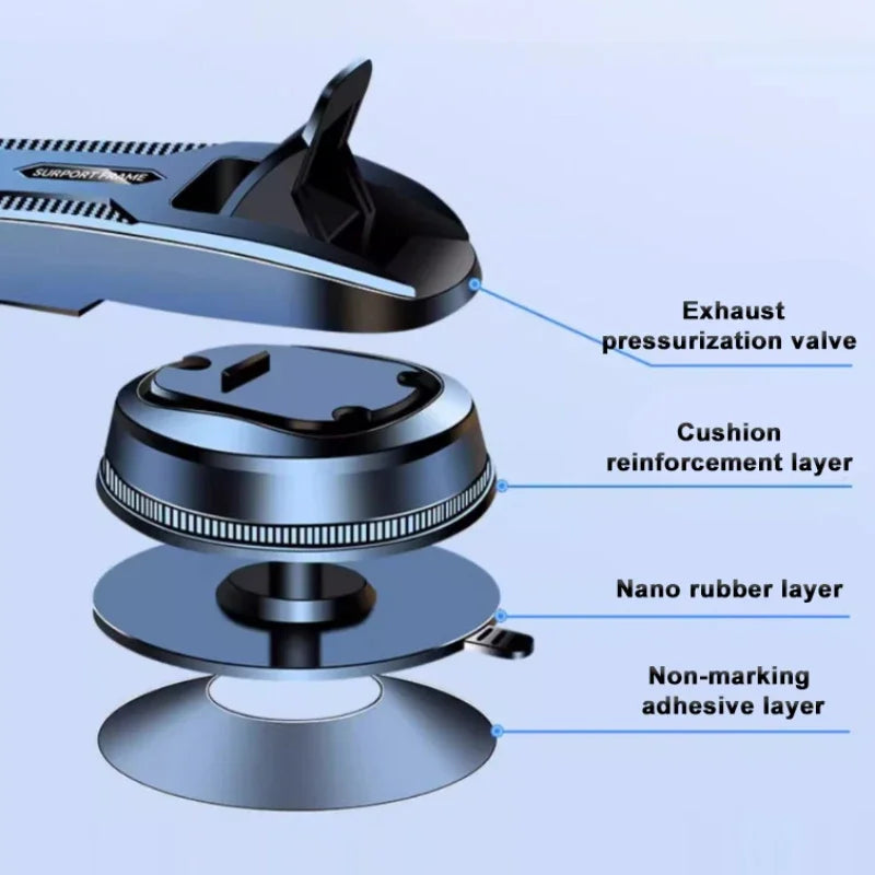 Soporte para teléfono móvil SEAMETAL con ventosa para coche, soporte para smartphone y celular en el coche.