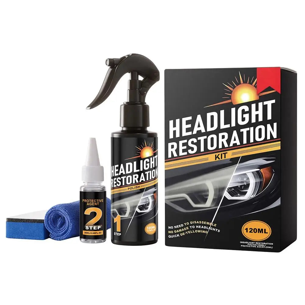 Car Headlight Restoration Polishing Kits Headlamp Scratch Remover Repair Cleaning Paste Remove Oxidation Headlight Polish Liqui