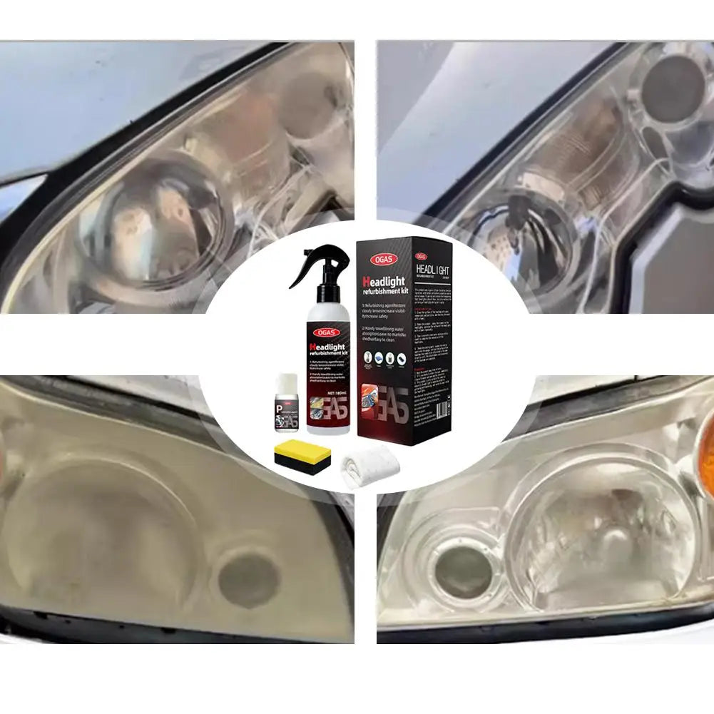 Car Headlight Restoration Polishing Kits Headlamp Scratch Remover Repair Cleaning Paste Remove Oxidation Headlight Polish Liqui