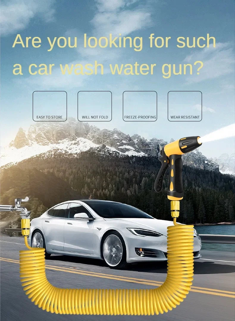 10-20 Meter Telescopic Water Pipe with High-pressure Nozzle Car Washing Tool Set Extension Hose Water Hose for Pressure Cleaner