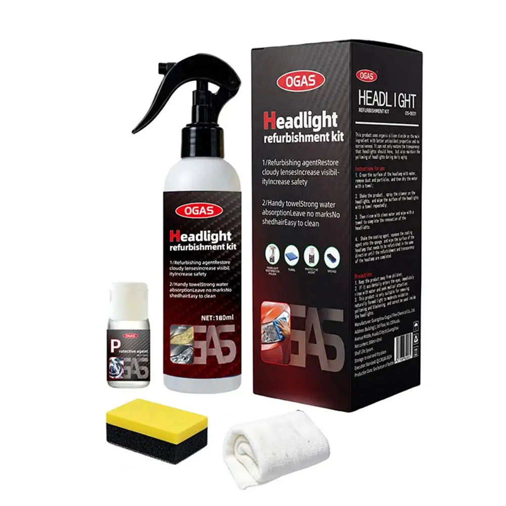 Car Headlight Restoration Polishing Kits Headlamp Scratch Remover Repair Cleaning Paste Remove Oxidation Headlight Polish Liqui