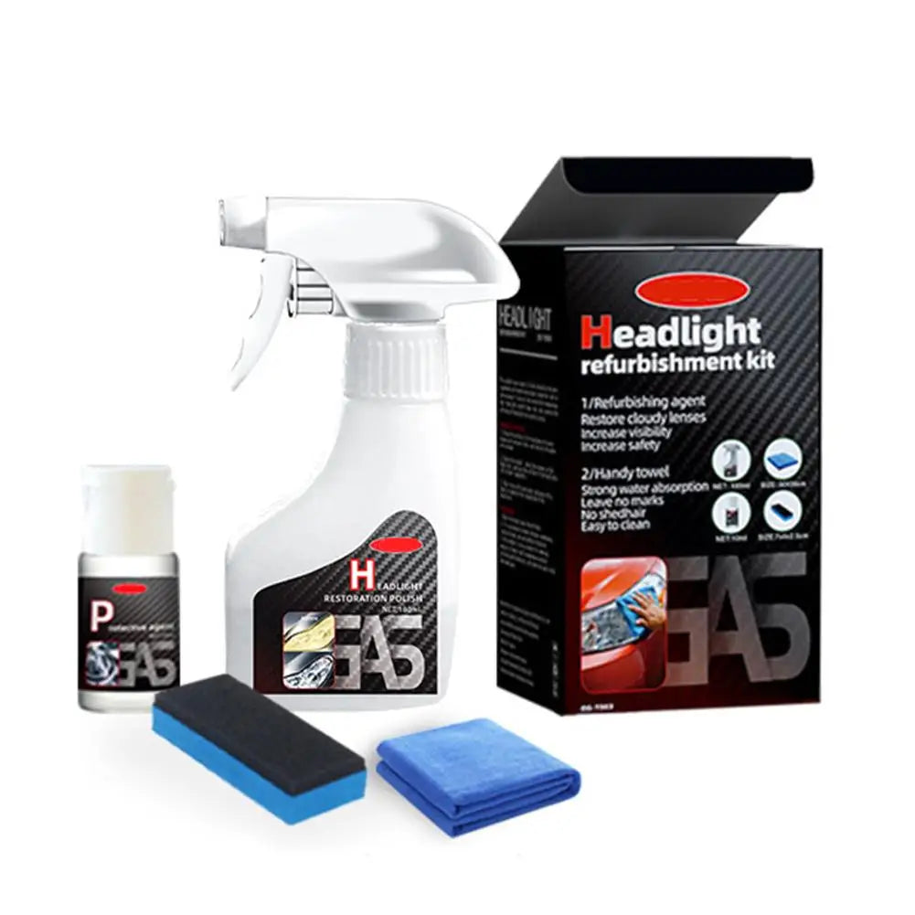 Car Headlight Restoration Polishing Kits Headlamp Scratch Remover Repair Cleaning Paste Remove Oxidation Headlight Polish Liqui