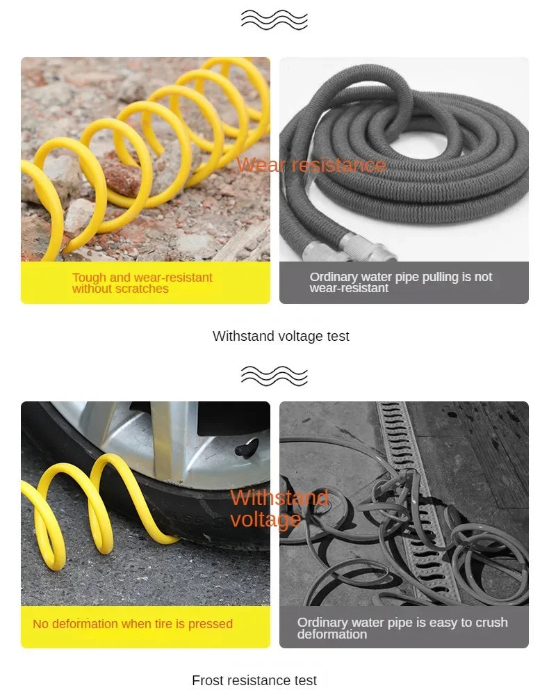 10-20 Meter Telescopic Water Pipe with High-pressure Nozzle Car Washing Tool Set Extension Hose Water Hose for Pressure Cleaner