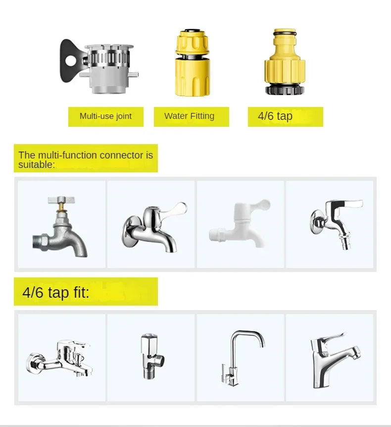 10-20 Meter Telescopic Water Pipe with High-pressure Nozzle Car Washing Tool Set Extension Hose Water Hose for Pressure Cleaner